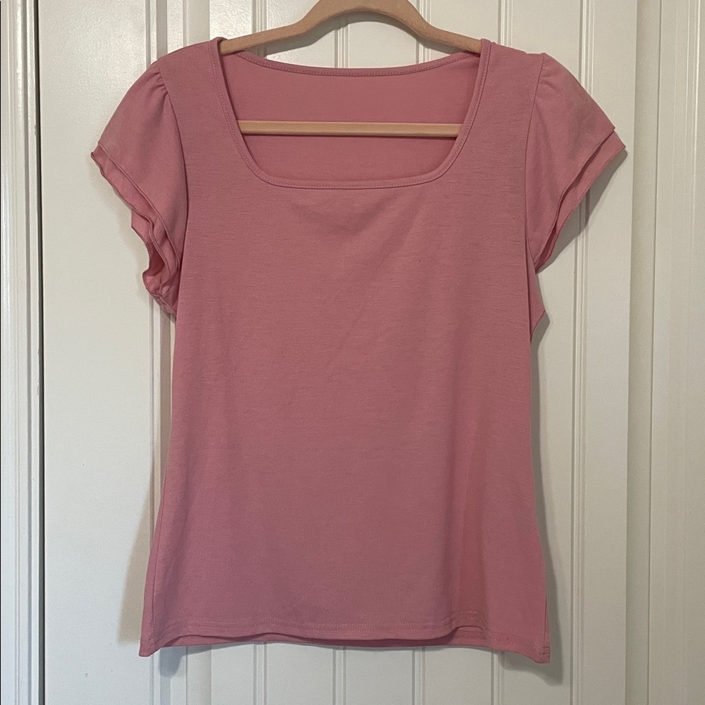 SHEIN Soft Pink Casual Top